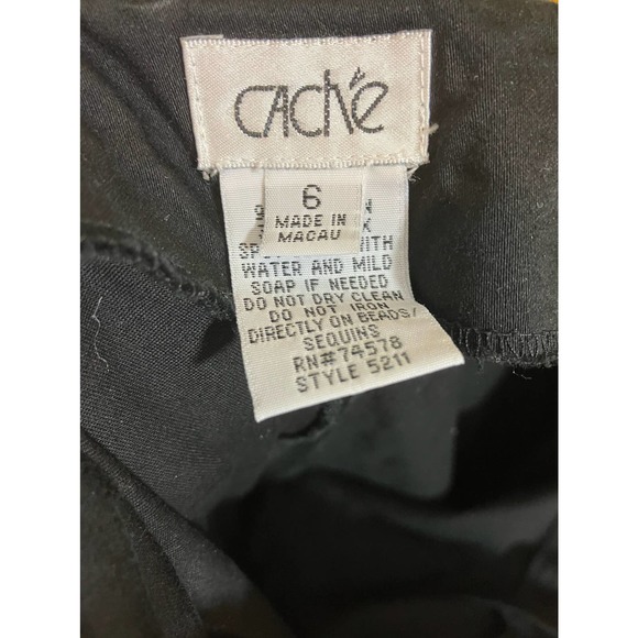 Cache Floral Embroidered Pants Size 6 - Picture 5 of 6